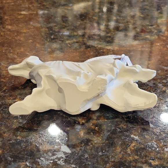 Elegant White Dog Figurine Ornament - Picture 2 of 9